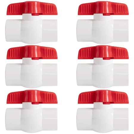 American Built Pro Ball Valve 3/4 in. Slip x Slip PVC Schedule 40, 6PK BVP075-P6
